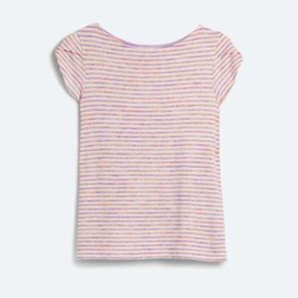 Market & Spruce Bravyan Button Back Detail Knit Top in Burgundy & White